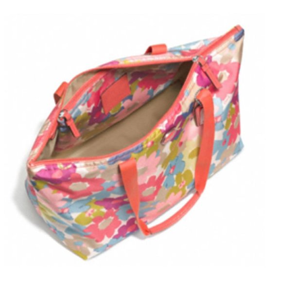 COACH WEEKENDER TOTE SHOULDER BAG 2 pc Travel - Picture 2 of 3